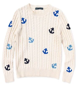 Anchors Away Cable Knit Sweater