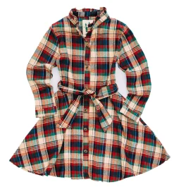 Apple Cinnamon Kids Flannel Dress
