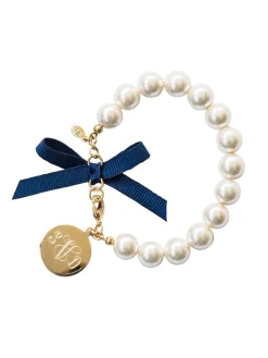 Classy Girls Wear Pearls Monogram Bracelet