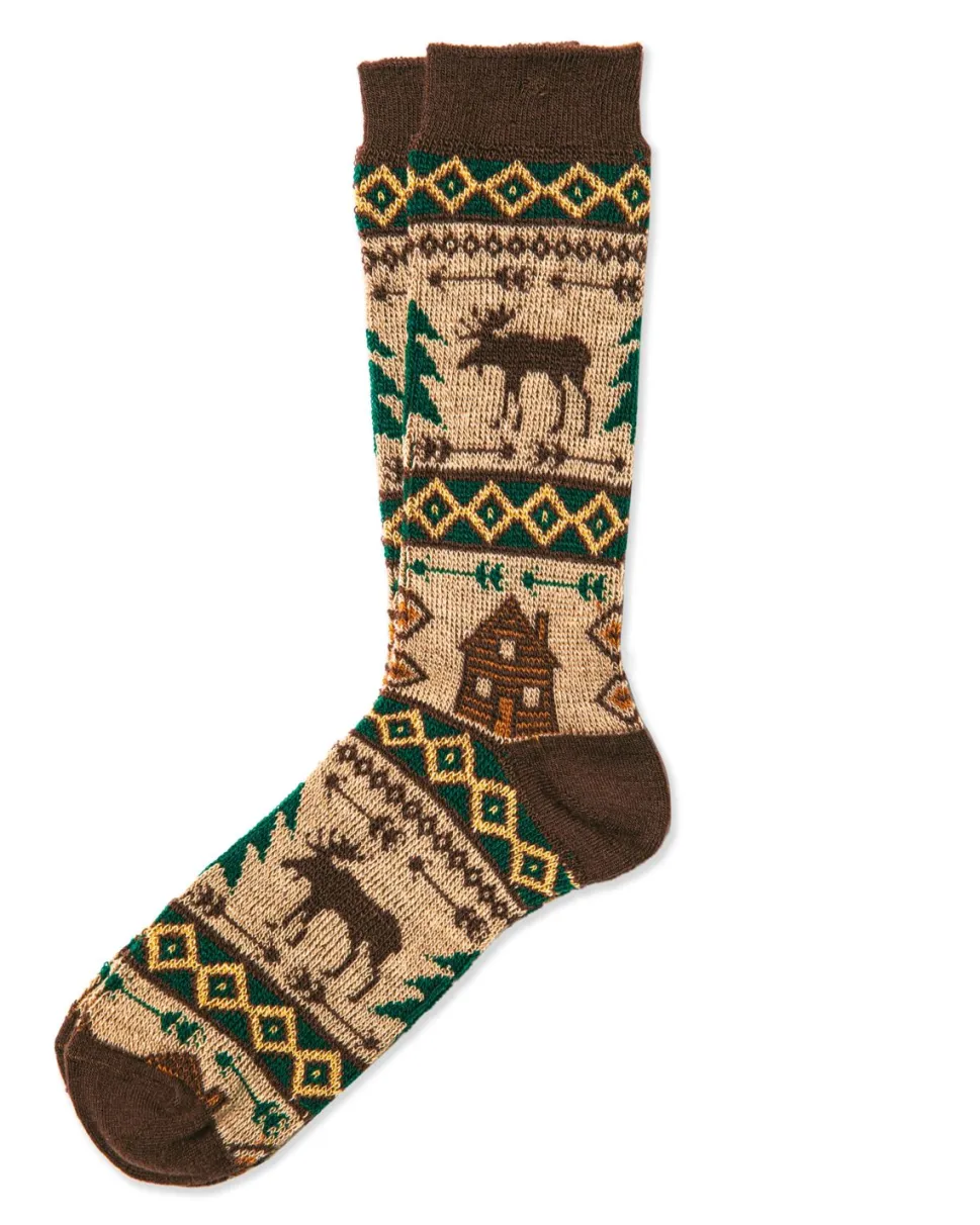 Cozy Cabin Moose Socks