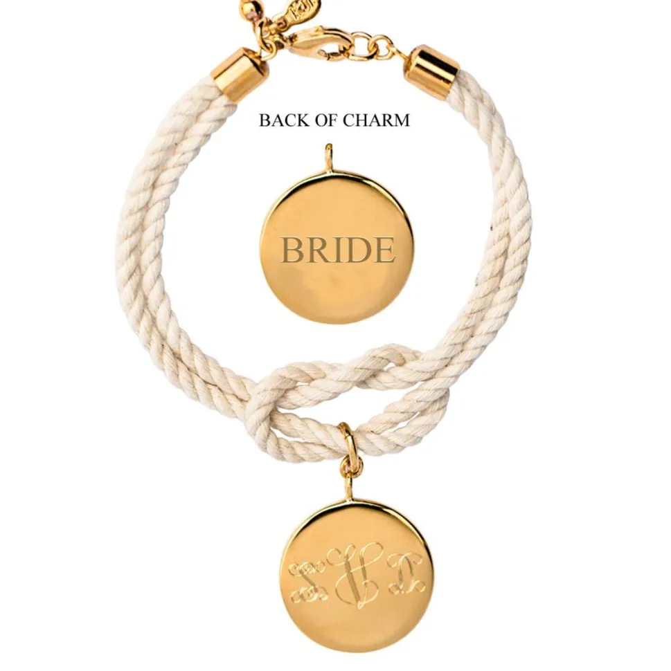 East Hampton Knot Monogram Wedding Bracelet