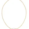 Golden Tide Pearl Knot Necklace