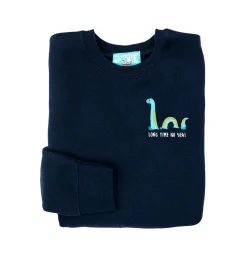 Long Time No Sea Embroidered Kids Sweatshirt