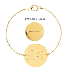 Monogram Chain Wedding Bracelet