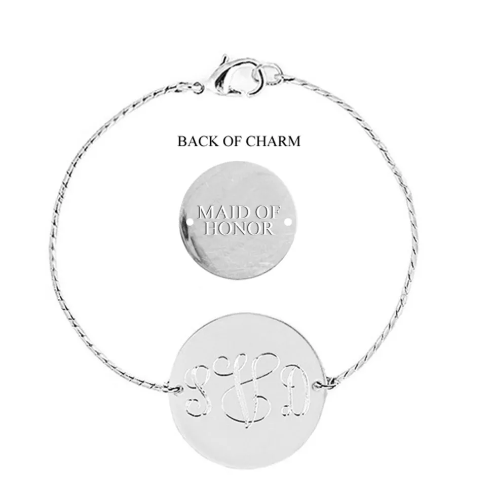 Monogram Chain Wedding Bracelet