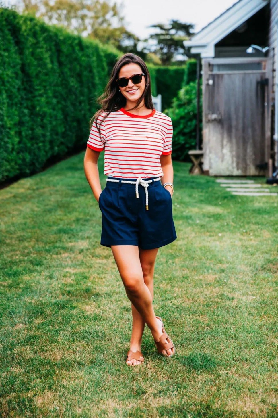 Newport Blues Linen Shorts