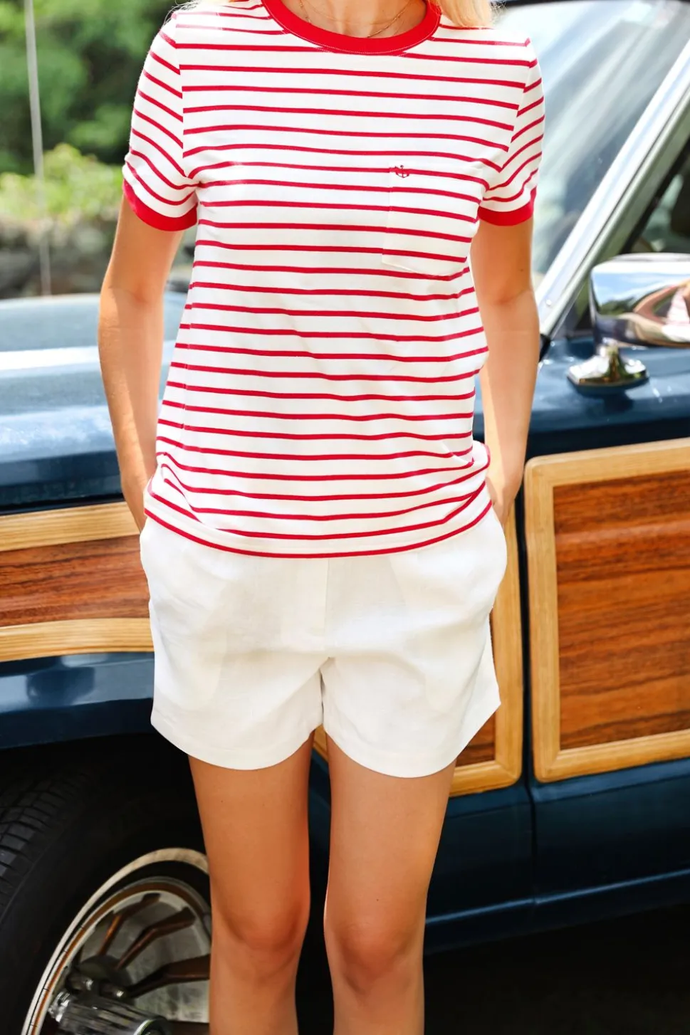 Ocean Crest Linen Shorts
