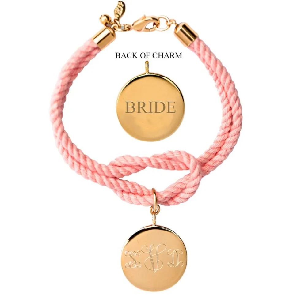 Palm Beach Knot Monogram Wedding Bracelet
