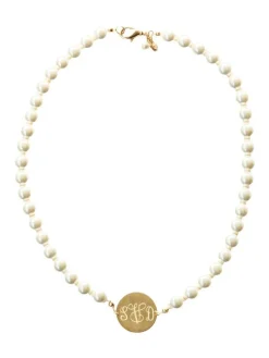 Pearl Monogram Necklace
