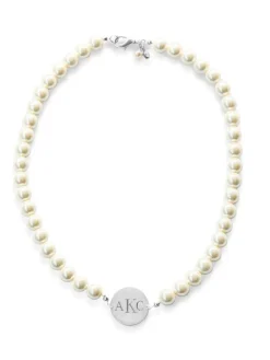 Pearl Monogram Necklace