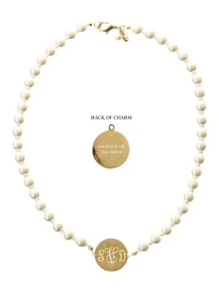 Pearl Monogram Wedding Necklace