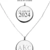Silver Class Of 2024 Monogram Pendant