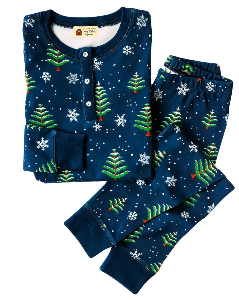 Snowy Night Kid'S Pajamas