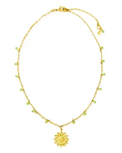 Sunflower Bead Chain Necklace