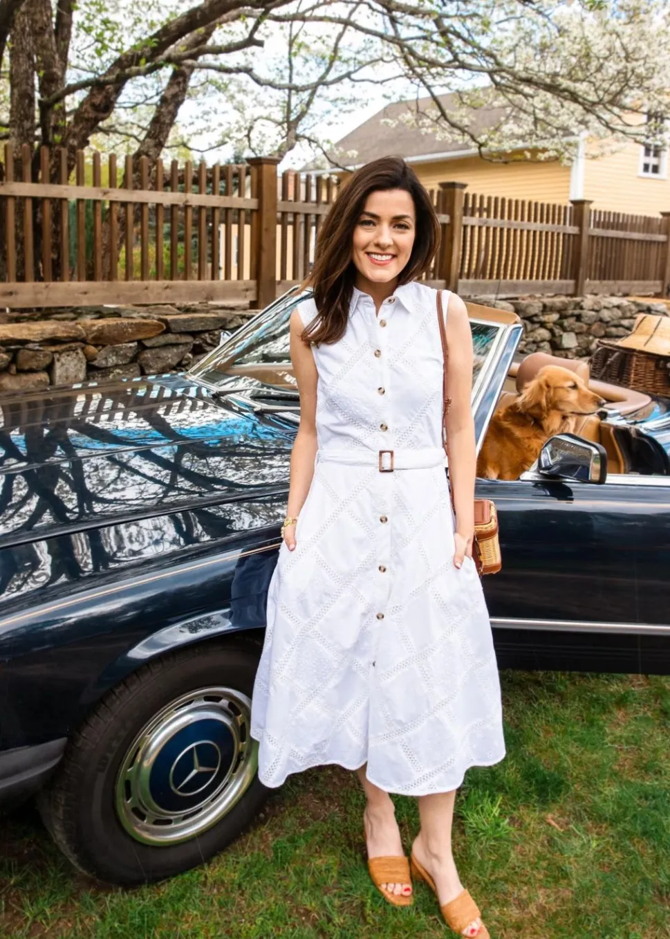 The Audrey Eyelet Shirtdress