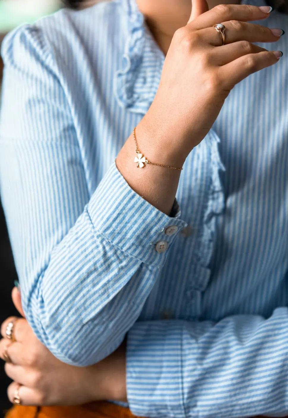 The Gold Four Leaf Clover Bracelet