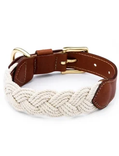 The Knotty Dog Collar- White