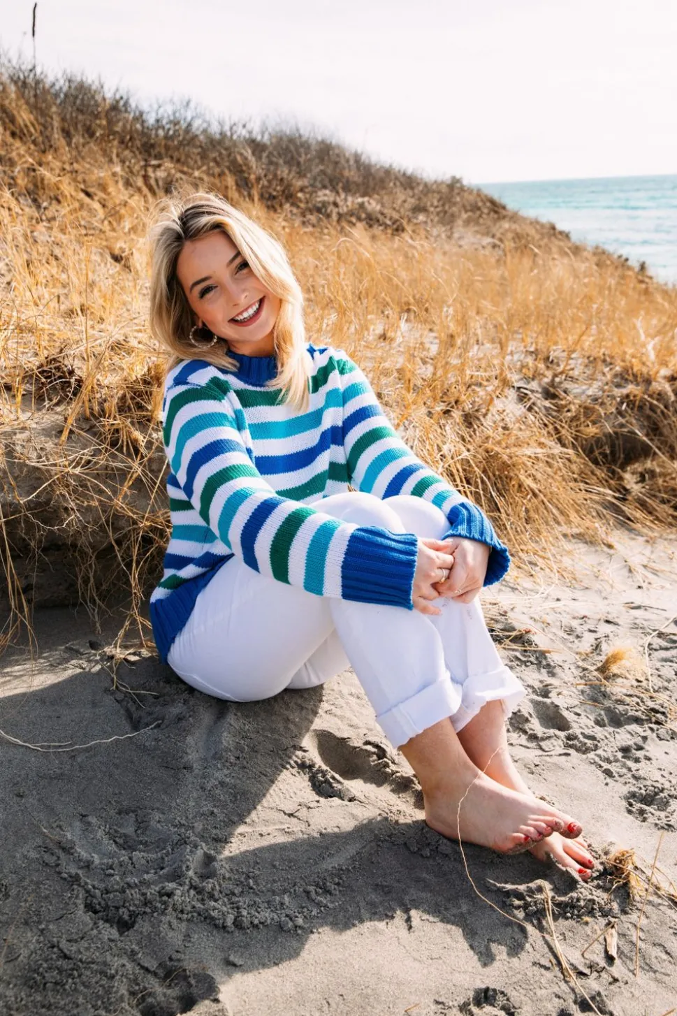 The Ocean Lagoon Striped Sweater