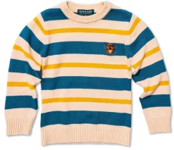 Wilderness Beaver Striped Kids Sweater